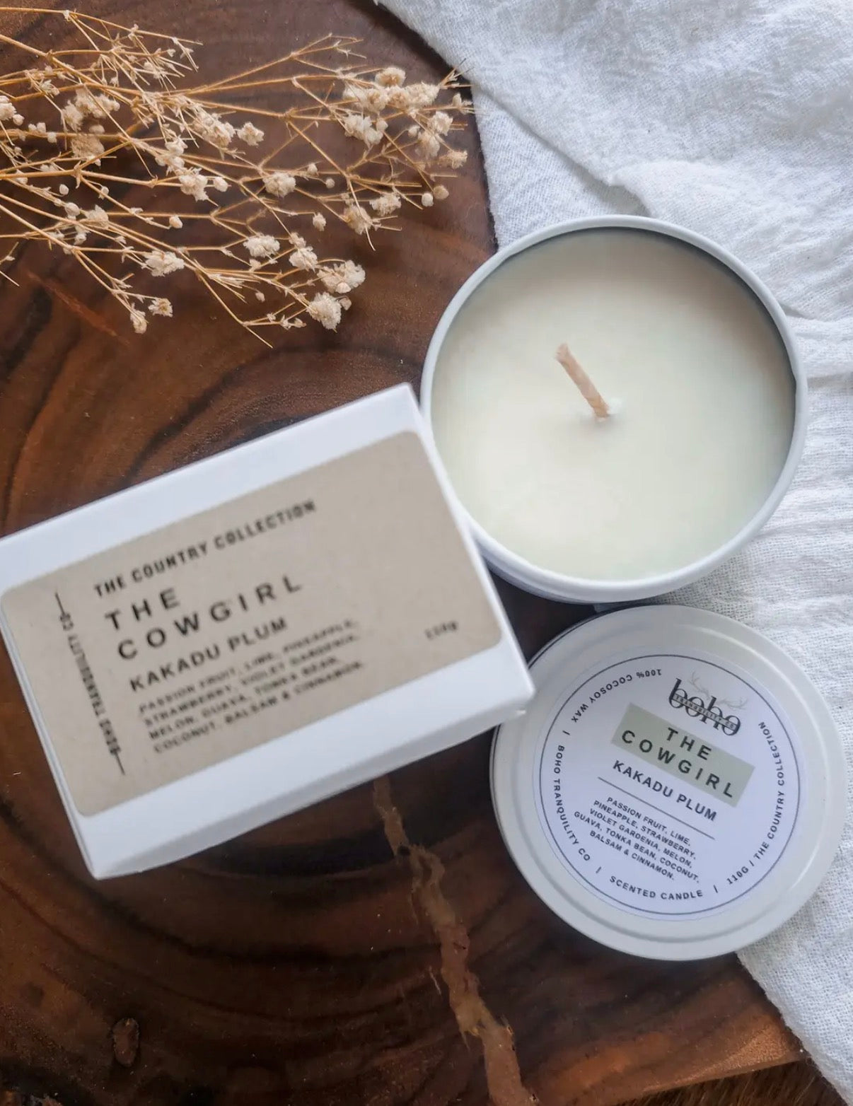 The Cowgirl- Kakadu Plum Mini Tin Candle