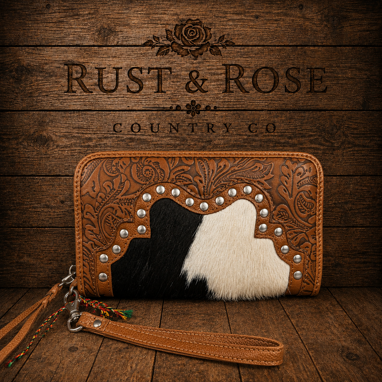 Sunset Ridge Handtooled Wallet